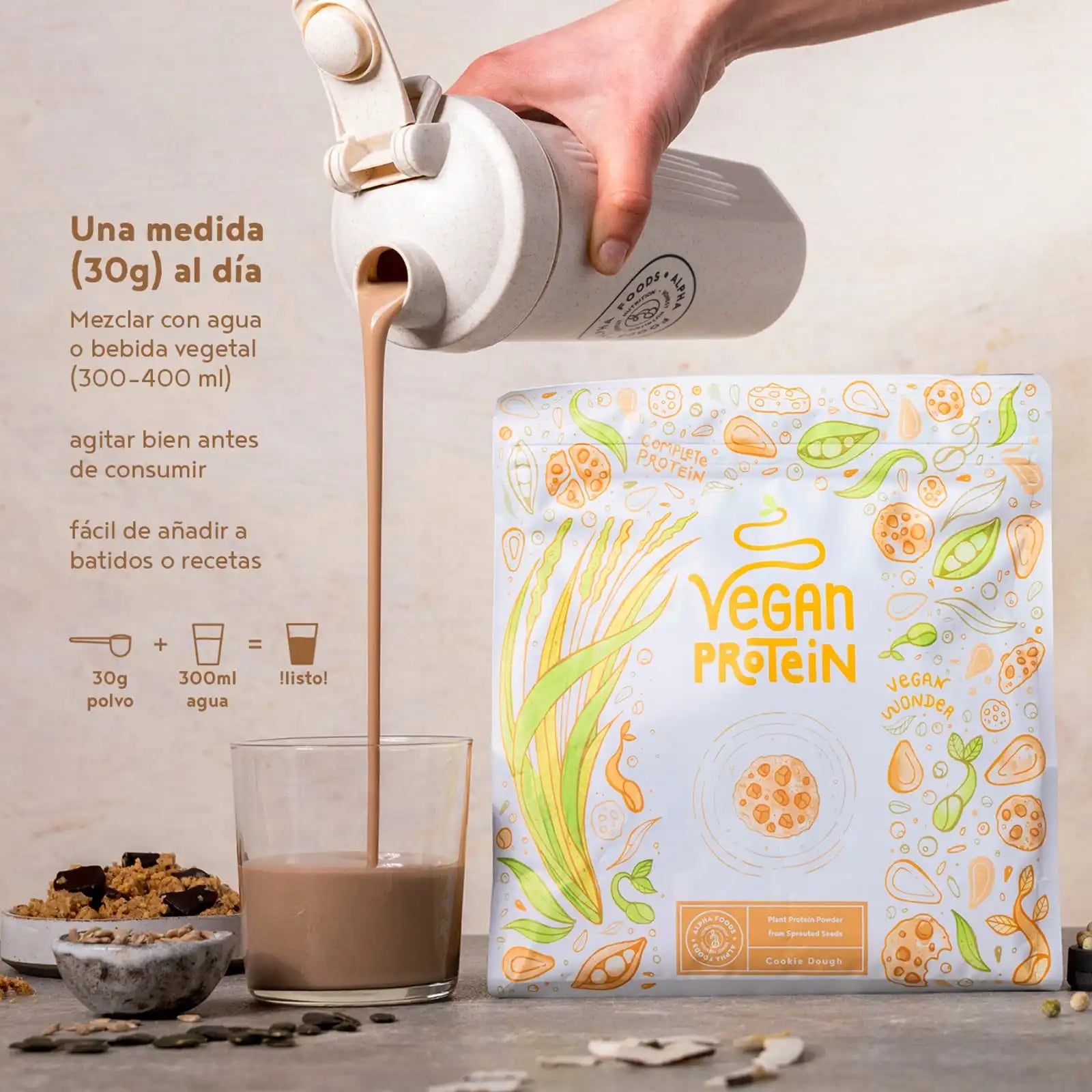 A+ Three - Vegan Protein - Sabor a Galleta