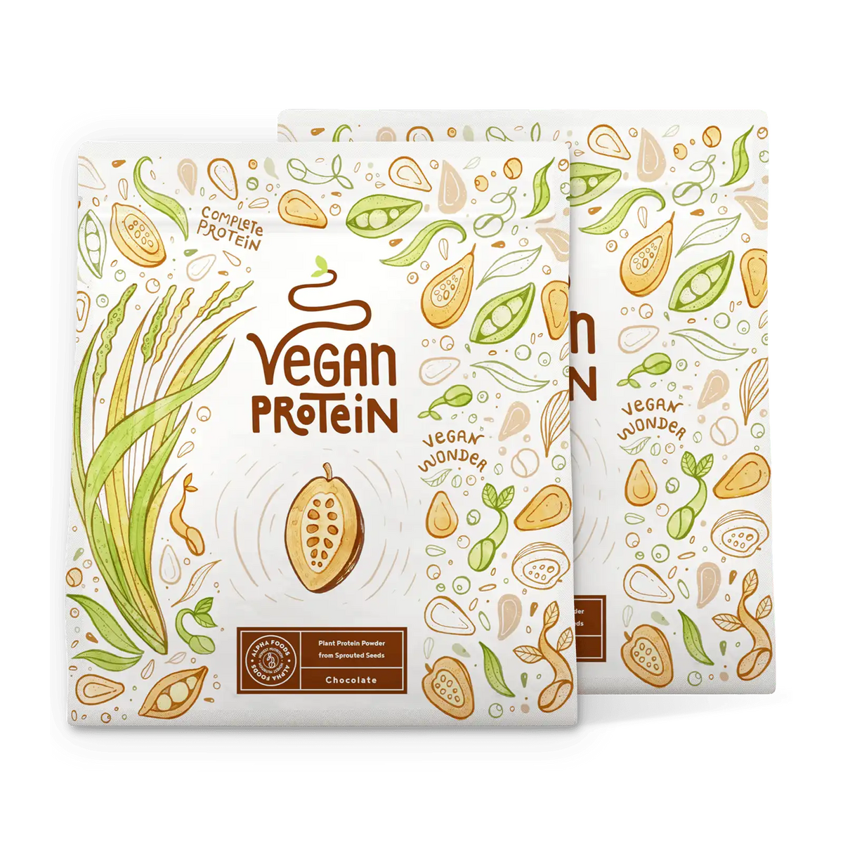 Vegan Protein - Sabor a Chocolate 2x600g